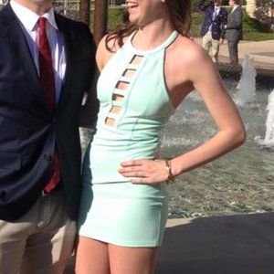 🌻 Tobi Mint Halter Bodycon Dress